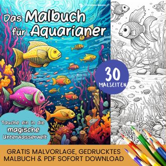 Aquarium Malbuch - Kostenlose Malvorlagen zum Ausdrucken