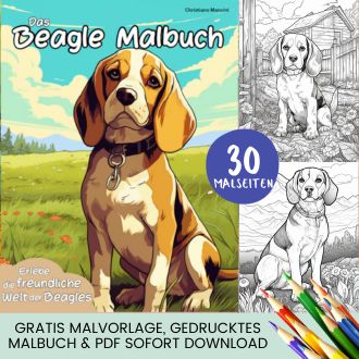 Beagle Malbuch - Kostenlose Malvorlagen zum Ausdrucken