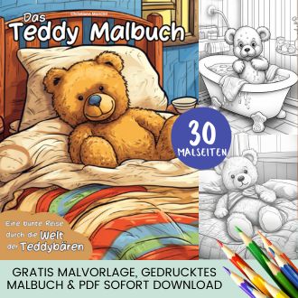 Das Teddy Malbuch - Kostenlose Malvorlagen zum Ausdrucken