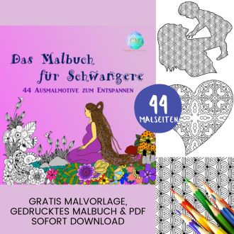 Malbuch für Schwangere - Kostenlose Malvorlagen zum Ausdrucken