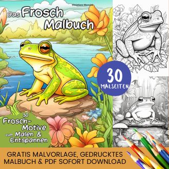 Frosch Ausmalbilder - Kostenlose Frosch Malvorlagen zum Ausdrucken Header