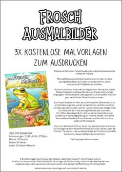 Kostenlose Frosch Ausmalbilder aus dem Frosch Malbuch pdf grafik