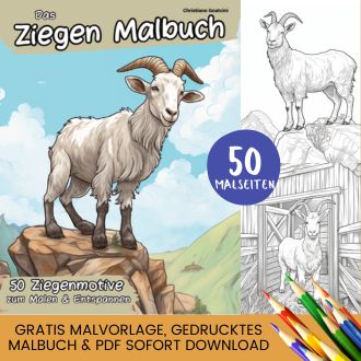 Ziegen Ausmalbilder - Kostenlose Ziegen Malvorlagen zum Ausdrucken Header