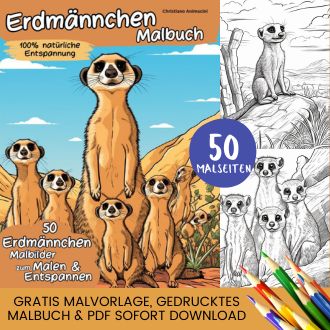 Erdmännchen Ausmalbilder - Kostenlose Erdmännchen Malvorlagen zum Ausdrucken Header